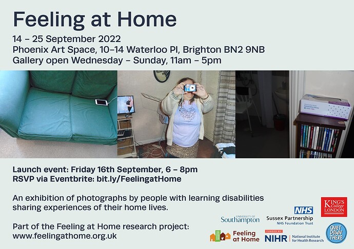 Feeling at Home exhibition launch flyer PGN 2