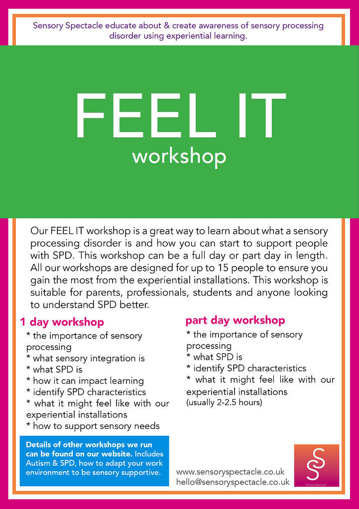 Learn about Sensory Processing Difficulties on our in London