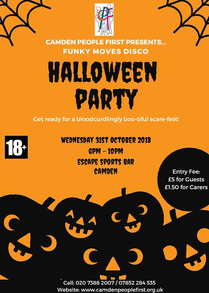 Camden People First Funky Moves Disco Halloween Party - Events - Choice ...